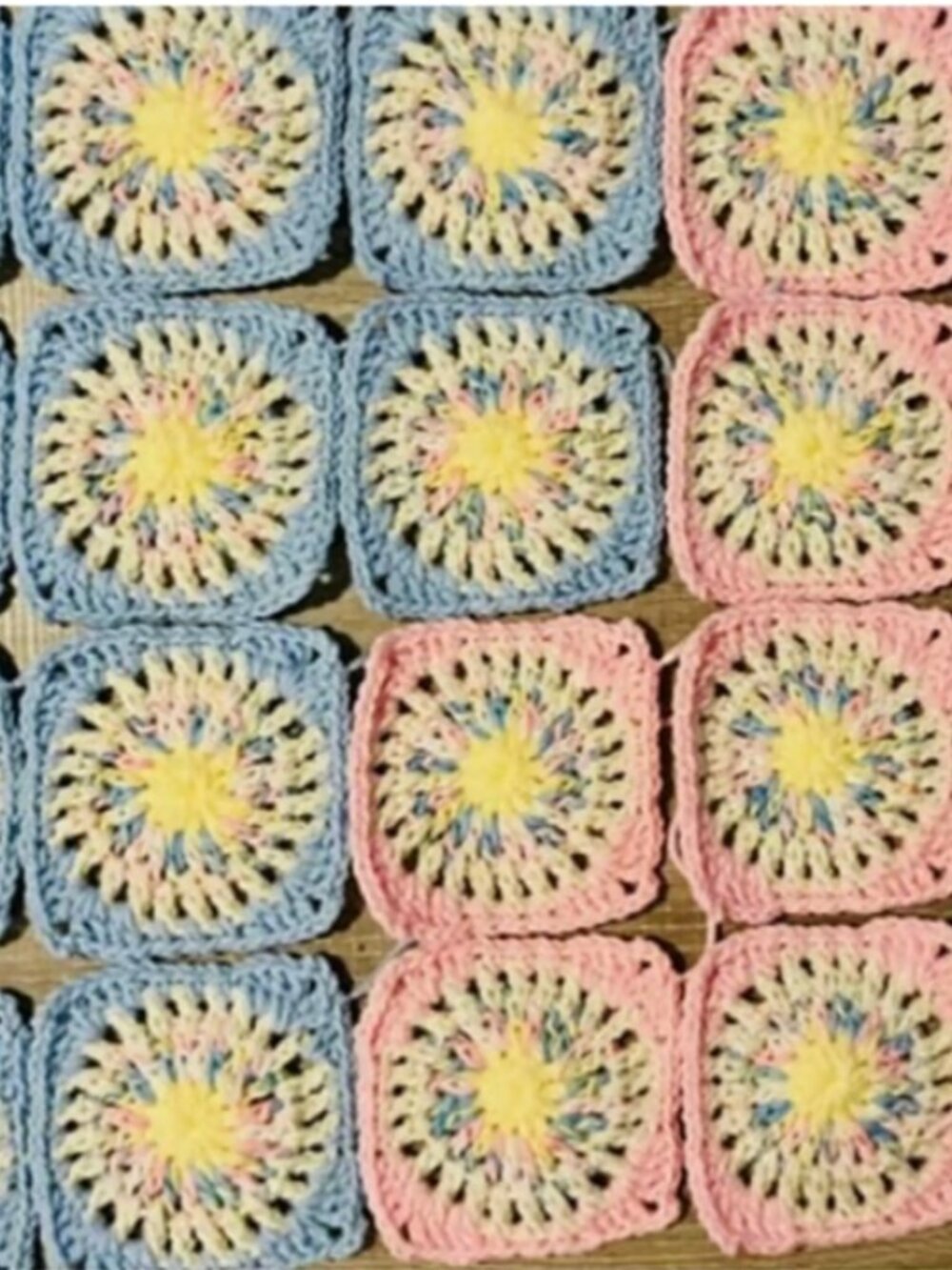 20 Handmade Starburst Squares - 'Birthday Cake' DIY Fashion & Home